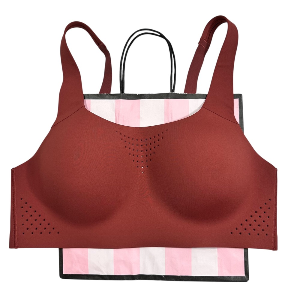 NEW Victoria's Secret Sport Bra Rust Seamless‎ Perforated Wireless Size 36B